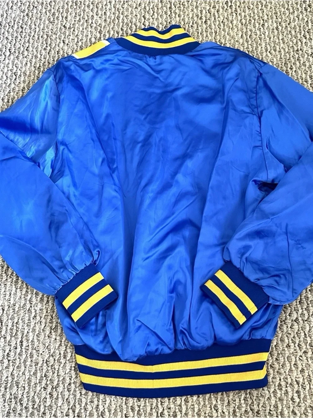 Blue & Yellow U.S. Air Force Satin Bomber Jacket